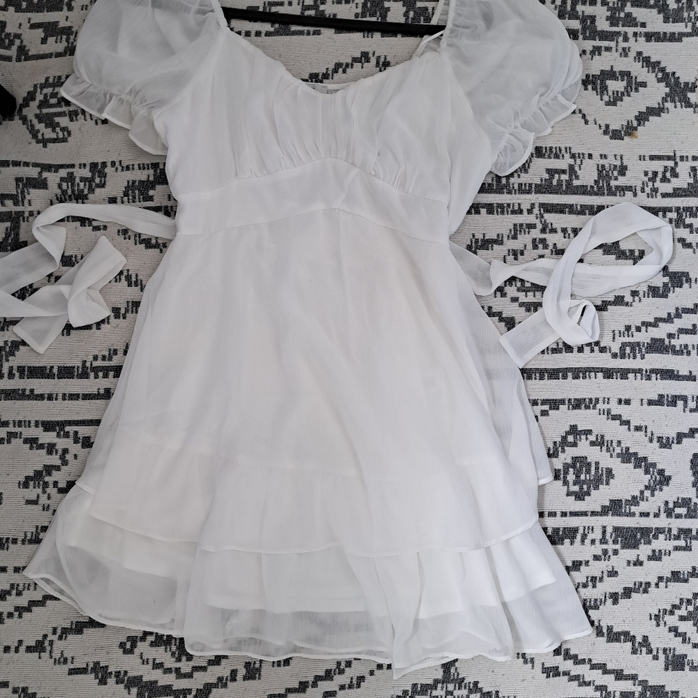 Sweetheart Neckline White Dress